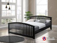DB13(KD) Wenge Modern Wooden Double Bed Frame