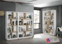 BS061/2/3(KD) White & Natural Oak Two-Tone Open Display Bookcase