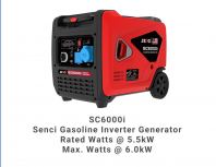 SC6000i Senci Gasoline Inverter Generator Rated Watts 5.5kW Max. Watts 6.0kW