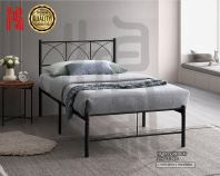 HF 1659 Single Metal Bed (Black)