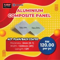 ALUMINIUM COMPOSITE PANEL ( ACP ) PLAIN - BACK COATED