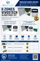 8 ZONE VIVOSTECH ALARM PANEL SET