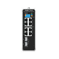 Ruijie - RG-NIS2100-8GT2SFP-HP��10-Port Cloud Managed Industrial Switch, with 1 x PoE++ Port, 7 x PoE+ Ports, and 2 x SFP Uplink Ports��