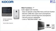 Kocom DP-KCV-S701IP2W & KC-S81M1P - 2Wired Video Intercom