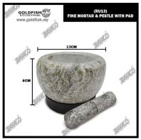 (RU13) FINE MORTAR & PESTLE WITH PAD (RU13) FINE MORTAR & PESTLE WITH PAD