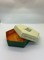 Hexagon Foldable Nasi Lemak Take Away Box (Top & Bottom) | Premium Food Packaging for F&B Businesses in West Malaysia