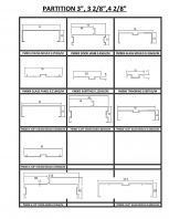 Partition 3'', 3 2/8'', 4 2/8''