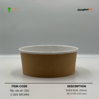 PAPER BOWL 1 SIDE BROWN (1100ml)