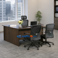 L Shape Table c/w High Back Chair & Medium Back Chair