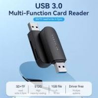Vention SD Card Reader USB 3.0 Fast Transmission 2-in-1 SD+TF Dual Cards