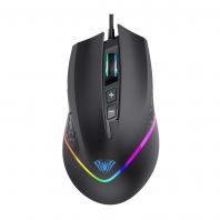 AULA F805 Wired Gaming Mouse Full color Breathing Optical Ergonomic Gaming Mice Ergonomic Design Computer Mouse for Windows PC Gamers