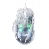 AULA S80 RGB backlit Optical Good-looking White Transparent Wired Gaming Mouse