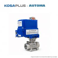 KOSAPLUS KE Series Electric Actuator with AUTOMA AT321B SS316 3-Piece Ball Valve   Threaded End