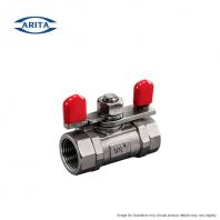 ARITA Stainless Steel 1-Piece Ball Valve with Butterfly Handle   BSPT Threaded End