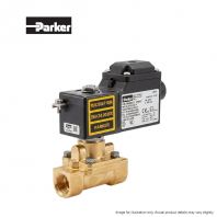 PARKER 443779W (7321BAN00) Brass 2/2-Way Normally Closed Solenoid Valve c/w 495905C2 ATEX Explosion-Proof Coil 24VDC
