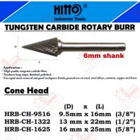 HITTO BRAND CONE HEAD RITARY BURR - HRBCH9516 HRBCH1322 HRBCH1625