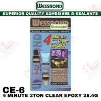 WESSBOND BRAND 4 MINUTE 3TON CLEAR EPOXY - CE6 WESSBOND BRAND 4 MINUTE 3TON CLEAR EPOXY - CE6
