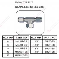 UNION TEE UUT - M4UUTS M6UUTSS M8UUTSS M10UUTSS M12UUTSS 2UUTSS 4UUTSS 6UUTSS 8UUTSS UNION TEE UUT - M4UUTS M6UUTSS M8UUTSS M10UUTSS M12UUTSS 2UUTSS 4UUTSS 6UUTSS 8UUTSS