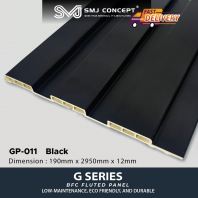 Interlock Fluted Panel G Series | BLACK | GP-011 Interlock Fluted Panel G Series | BLACK | GP-011