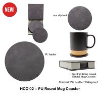 HCO02 -- PU Round Mug Coaster