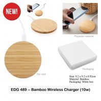 EDG489 -- Bamboo Wireless Charger (10w)