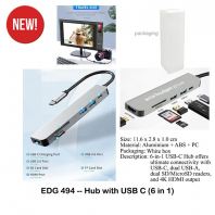 EDG494 -- Hub with USB C (6 in 1)
