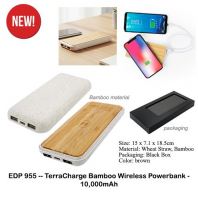 EDP955 -- TerraCharge Bamboo Wireless Powerbank - 10,000mAh