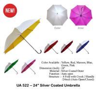 UA522 -- 24inch Silver Coated Umbrella