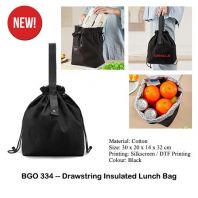 BGO334 -- Drawstring Insulated Lunch Bag