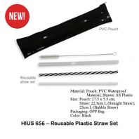 HIUS656 -- Reusable Plastic Straw Set