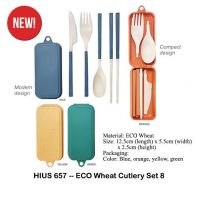 HIUS657 -- ECO Wheat Cutlery Set 8