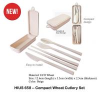 HIUS658 -- Compact Wheat Cutlery Set
