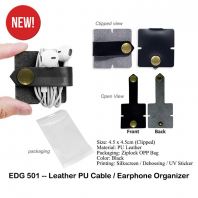 EDG501 -- Leather PU Cable-Earphone Organizer