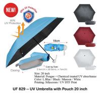 UF829 -- UV Umbrella with Pouch 20 inch