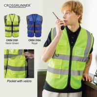 Crossrunner -- CRSV 3100 Reflective Safety Vest With Pocket