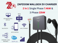 ZapZoom EV Charger Wallbox Type 2. For Single Phase And 3 Phase With Up To 3 Years Warranty and Installation Service From Certified Installer in Malaysia. RFID Card Control. Type 2 EV Charger for for BYD, ORA VOLVO, MERCEDES, BMW, HYUNDAI IONIQ, TESLA