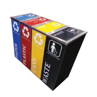 31L Rectangular Powder Coated Bin With Flip Top (4IN1) - CE4