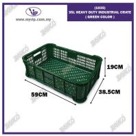 (1035) 35L HEAVY DUTY INDUSTRIAL CRATE (GREEN COLOR)