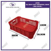 (1035) 35L HEAVY DUTY INDUSTRIAL CRATE (RED COLOR)