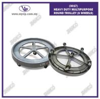 (3017) Heavy Duty Multipurpose Round Trolley (6 Wheels)