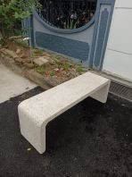 Terrazzo Stone Bench   N Shape / U Shape Outdoor Seating for School, Park & Commercial Use