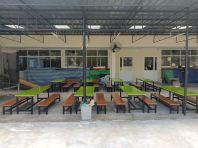 Fibreglass Canteen Table Bench | Heavy Duty Cafeteria Table Set | Outdoor & Indoor Use | Supplier Penang, Kedah, Selangor, KL, Johor, Perak