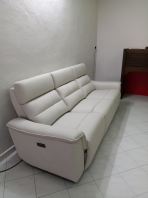 Electric Recliner Sofa   3 Seater Power Recliner Sofa, Modern Tech Sofa, Easy Clean Fabric, Pet Friendly, Comfortable & Supportive, Suitable for Living Room, Condo & Landed House, Sofa Elektrik, Recliner Sofa Malaysia, Best Sofa Supplier in Malaysia