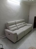 Electric Recliner Sofa   3 Seater Power Recliner Sofa, Modern Tech Sofa, Easy Clean Fabric, Pet Friendly, Comfortable & Supportive, Suitable for Living Room, Condo & Landed House, Sofa Elektrik, Recliner Sofa Malaysia, Best Sofa Supplier in Malaysia