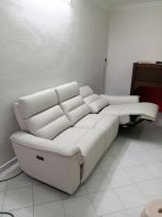 Electric Recliner Sofa   3 Seater Power Recliner Sofa, Modern Tech Sofa, Easy Clean Fabric, Pet Friendly, Comfortable & Supportive, Suitable for Living Room, Condo & Landed House, Sofa Elektrik, Recliner Sofa Malaysia, Best Sofa Supplier in Malaysia