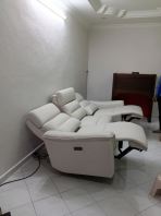 Electric Recliner Sofa   3 Seater Power Recliner Sofa, Modern Tech Sofa, Easy Clean Fabric, Pet Friendly, Comfortable & Supportive, Suitable for Living Room, Condo & Landed House, Sofa Elektrik, Recliner Sofa Malaysia, Best Sofa Supplier in Malaysia