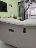 Electric Recliner Sofa   3 Seater Power Recliner Sofa, Modern Tech Sofa, Easy Clean Fabric, Pet Friendly, Comfortable & Supportive, Suitable for Living Room, Condo & Landed House, Sofa Elektrik, Recliner Sofa Malaysia, Best Sofa Supplier in Malaysia