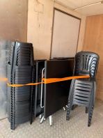 Foldable Plastic Table with Black Plastic Chair   Heavy Duty Event, Kenduri & Catering Furniture  Meja Lipat Makan & Kerusi Plastik Hitam  �����۵����� Malaysia