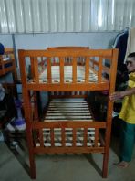 Solid Wood Double Decker Bed   Heavy Duty Wooden Bunk Bed for Home, Hostel & Dormitory Use  Wooden Bunk Bed Malaysia  ʵľ�����̴�