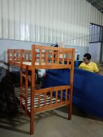 Solid Wood Double Decker Bed   Heavy Duty Wooden Bunk Bed for Home, Hostel & Dormitory Use  Wooden Bunk Bed Malaysia  ʵľ�����̴�